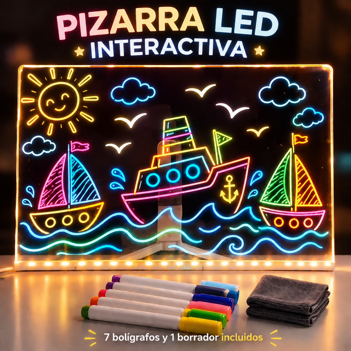 Dibuluz® | Pizarra LED Mágica ✨